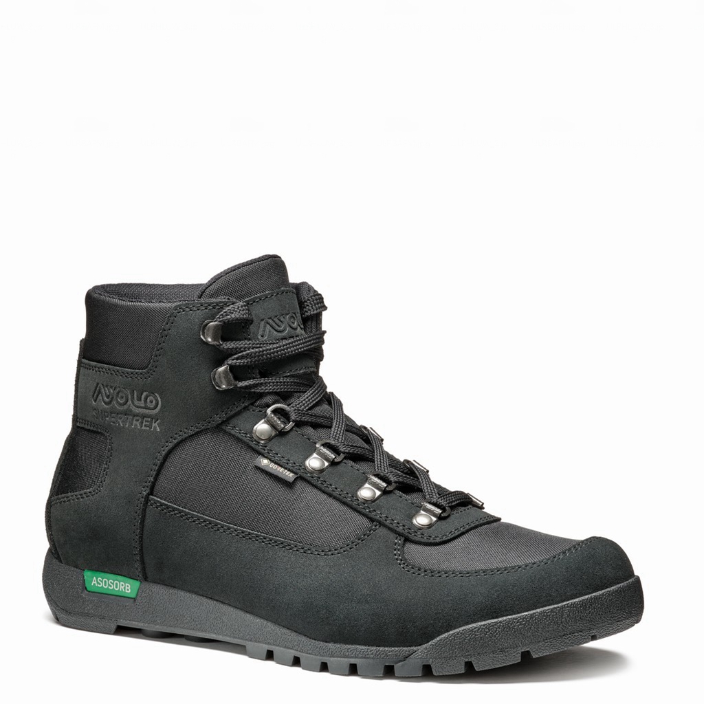 Black Men's Asolo SUPERTREK GTX Hiking Boots | A84312