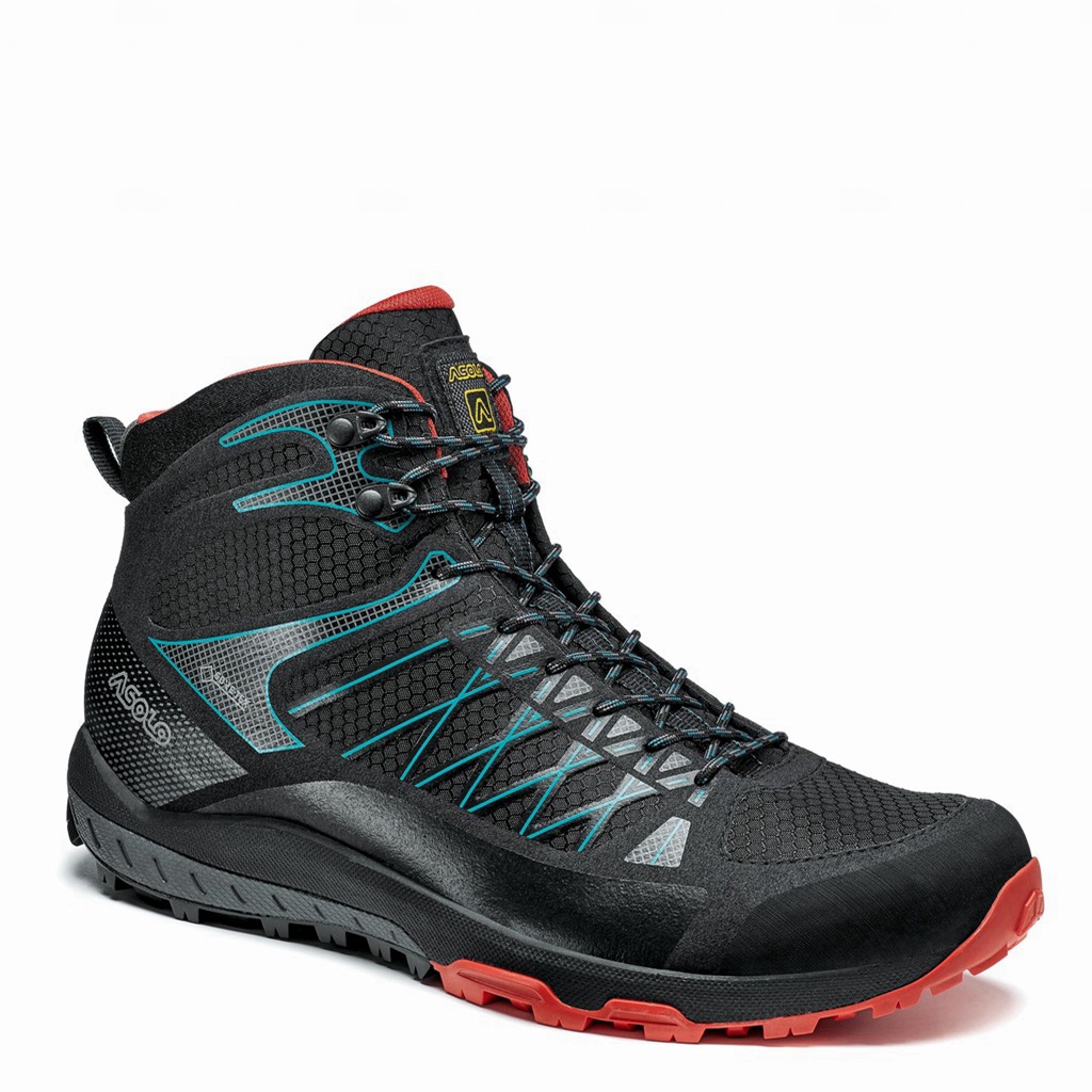 Black Men's Asolo GRID MID GV Hiking Boots | A46375