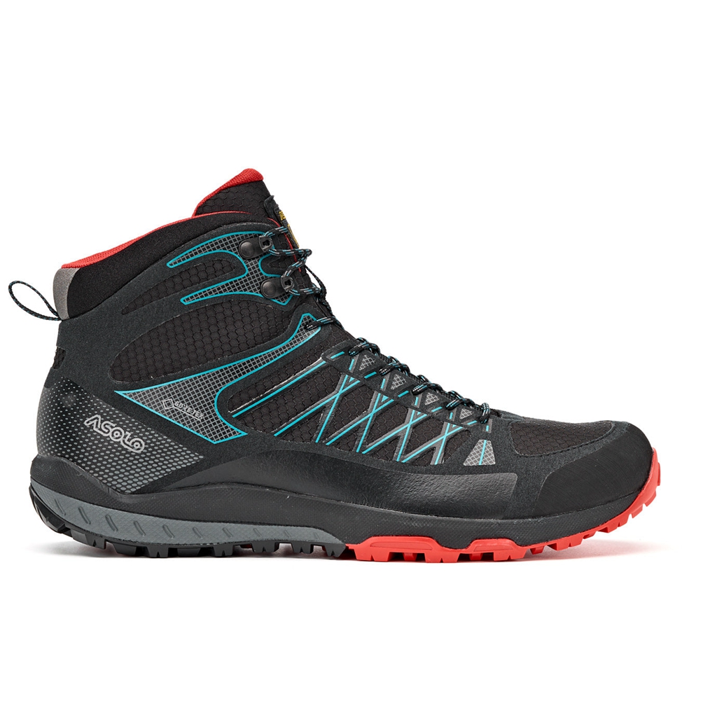 Black Men\'s Asolo GRID MID GV Hiking Boots | A46375